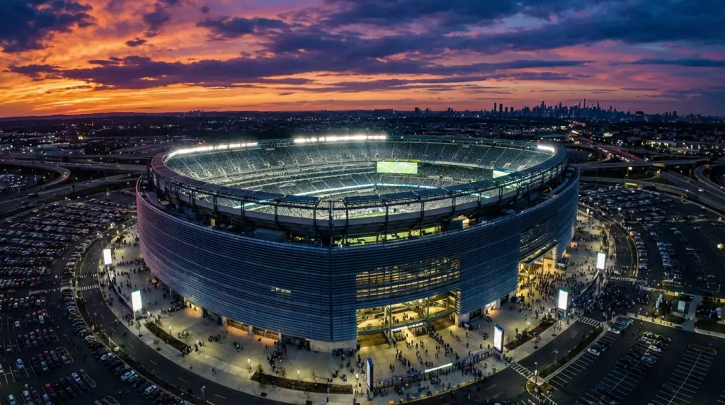 MetLife Stadium East Rutherford — PK 2026 fināla un pusfinālu norises vieta netālu no Ņujorkas